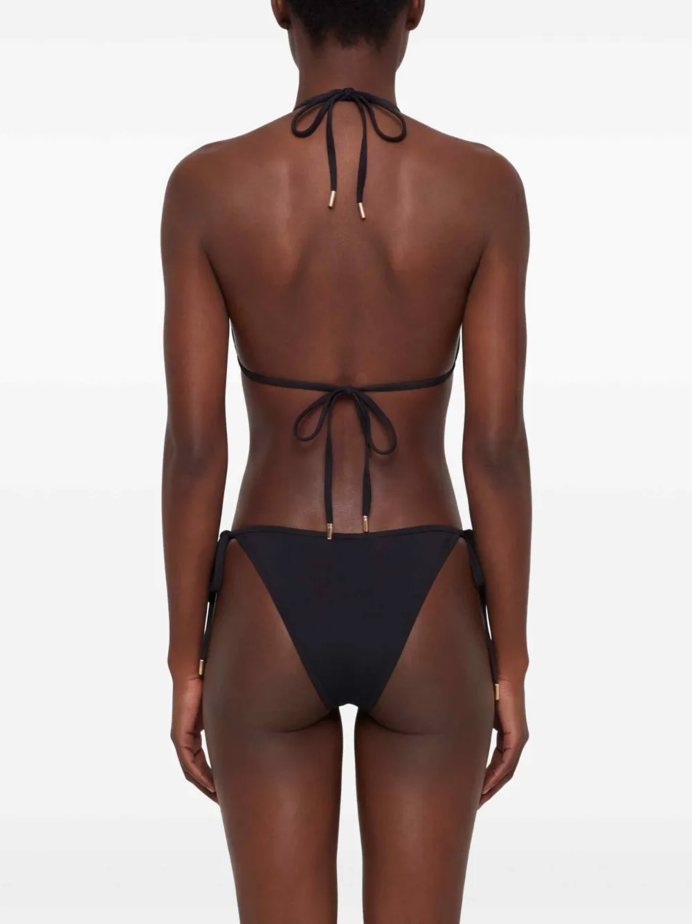 Marine Serre Triangel bikini met maanprint Zwart