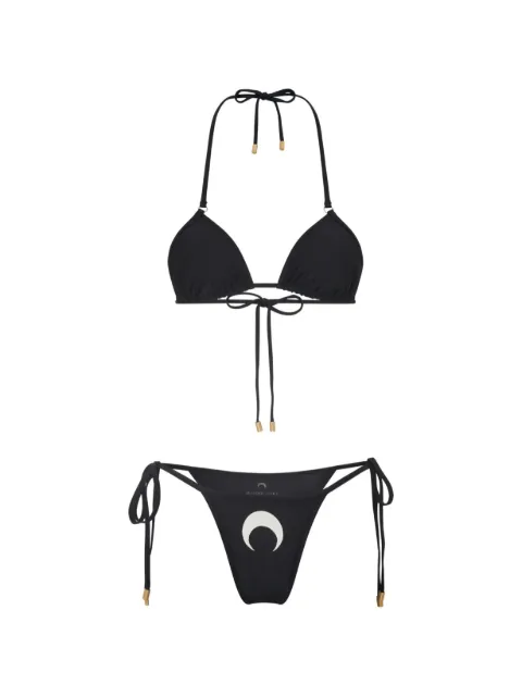 Marine Serre moon-print triangle bikini set