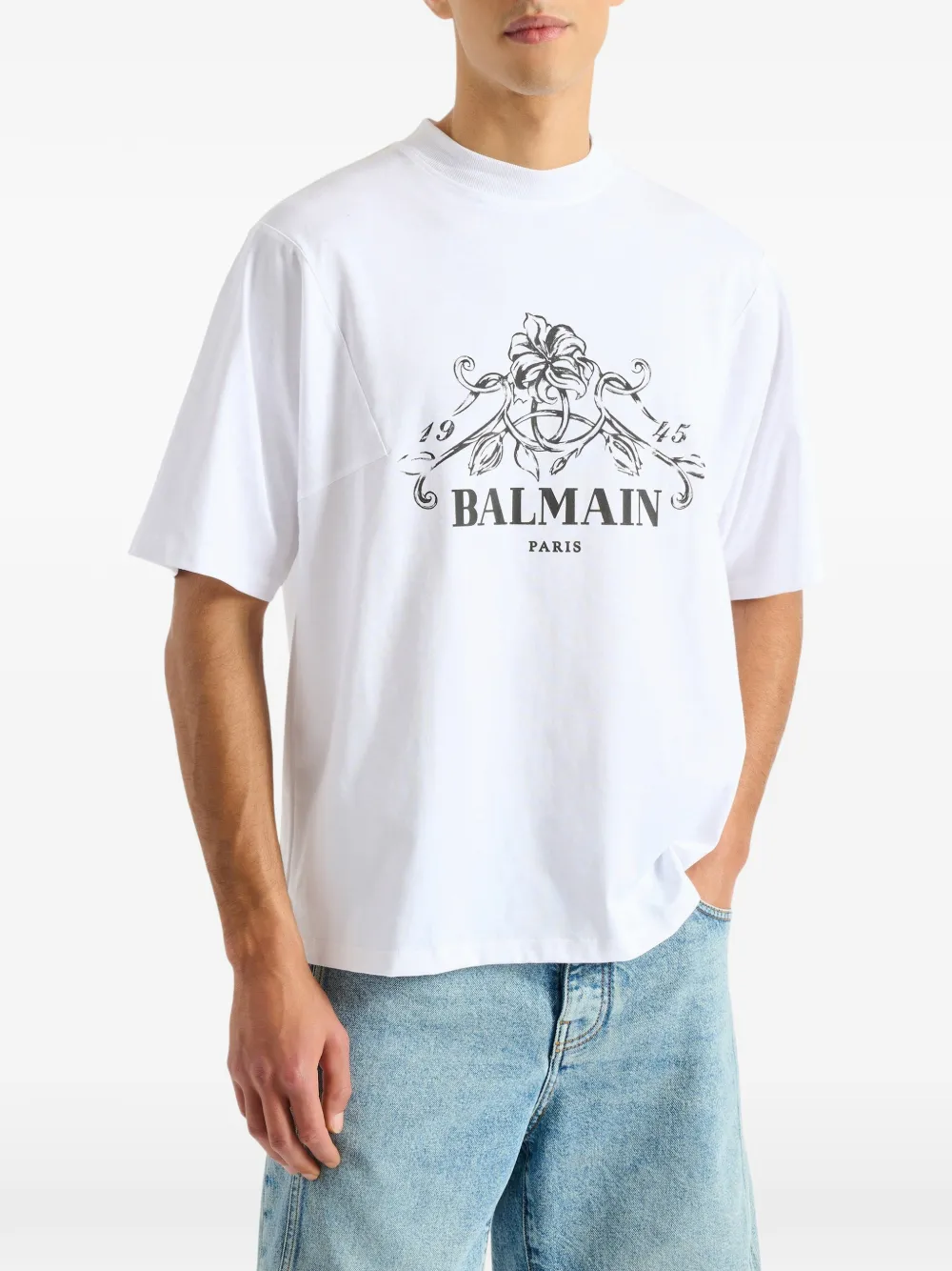 Balmain Vine T-shirt met print Wit