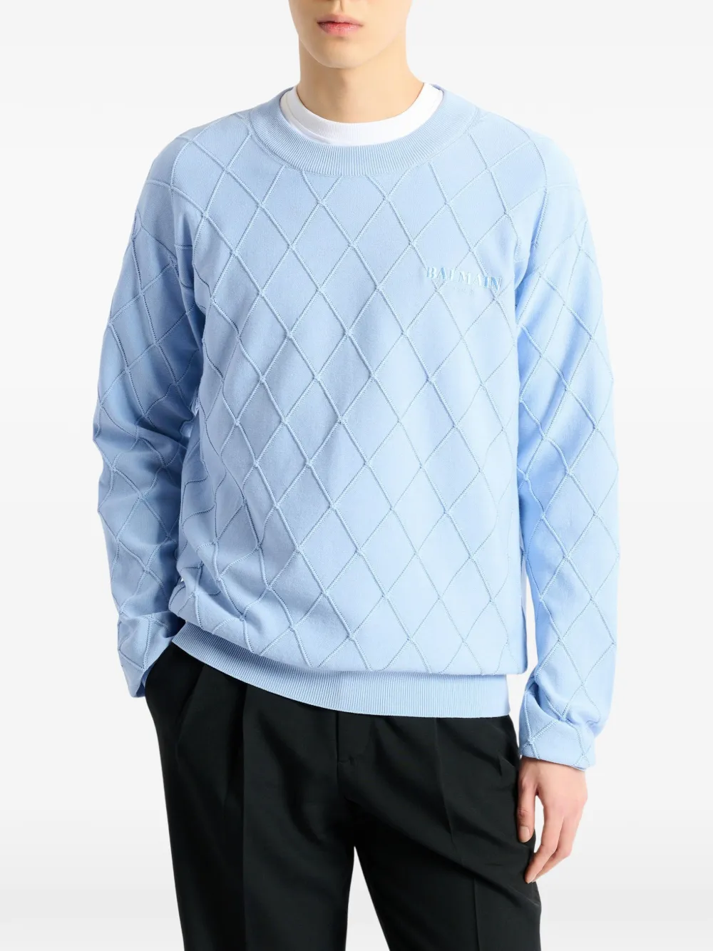 Balmain Vintage gebreide trui Blauw