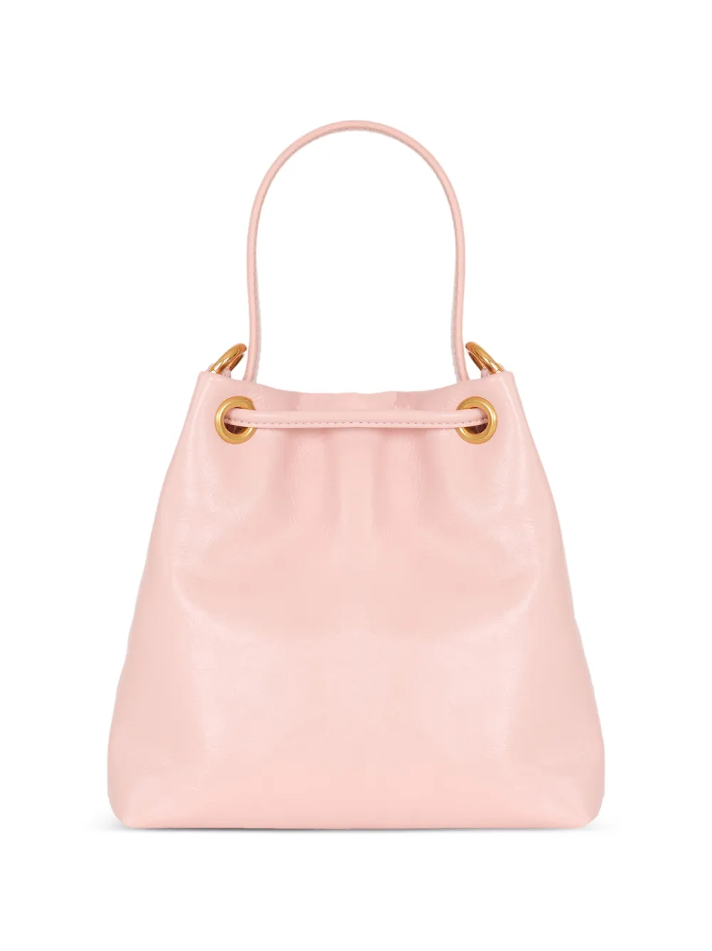 Balmain Kleine Pulse bucket-tas van glad leer Roze
