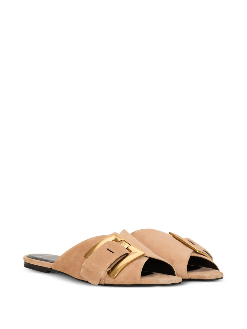  Balmain Mules Anthem Planos De Ante - Neutro 