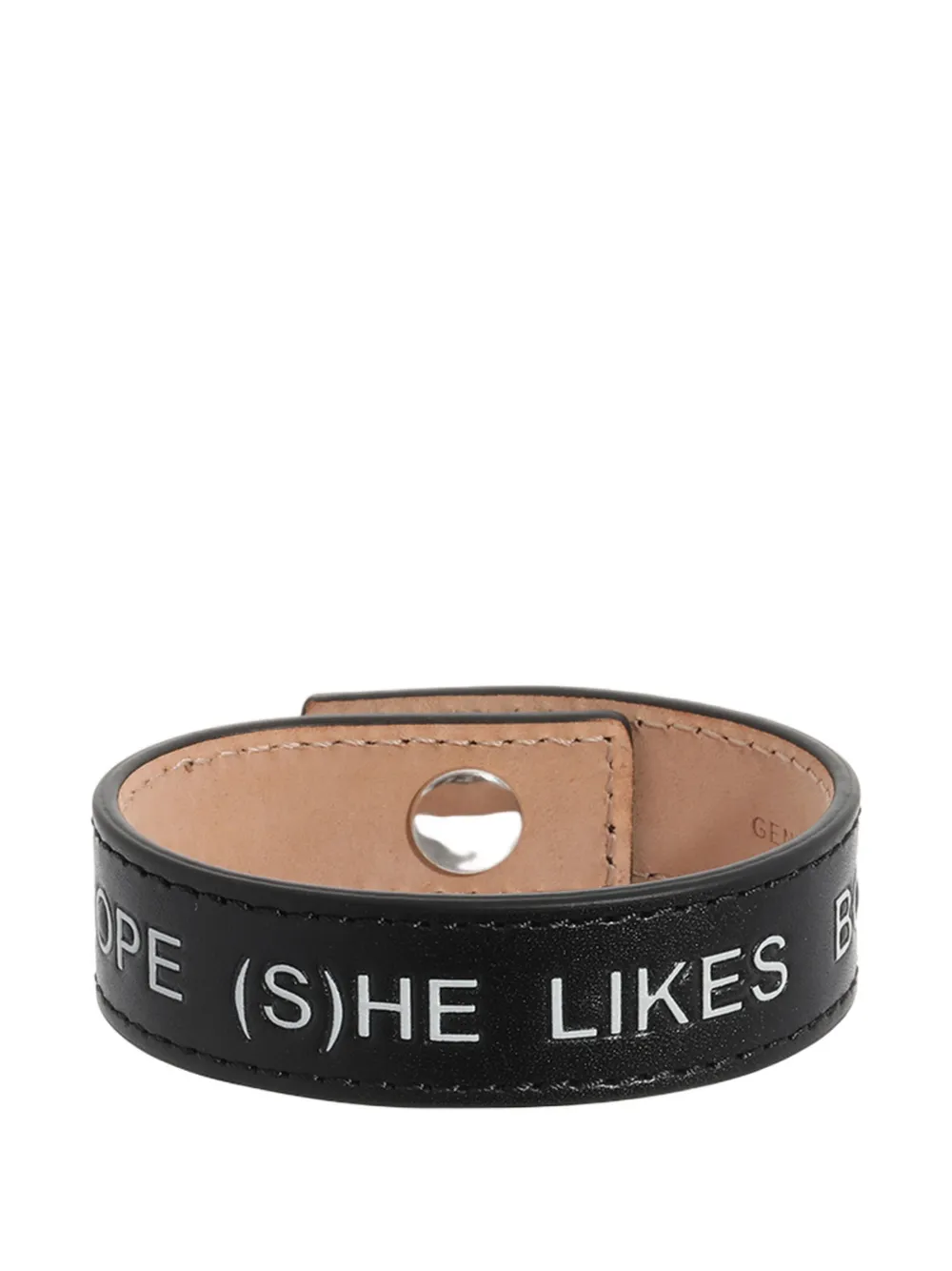 Balmain leather snap bracelet - Schwarz
