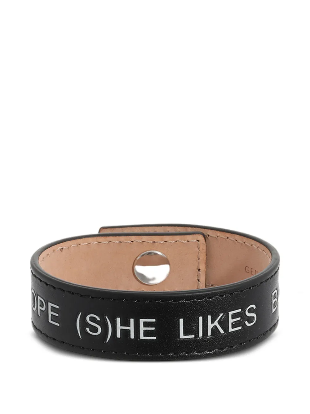 Balmain leather snap bracelet - Nero