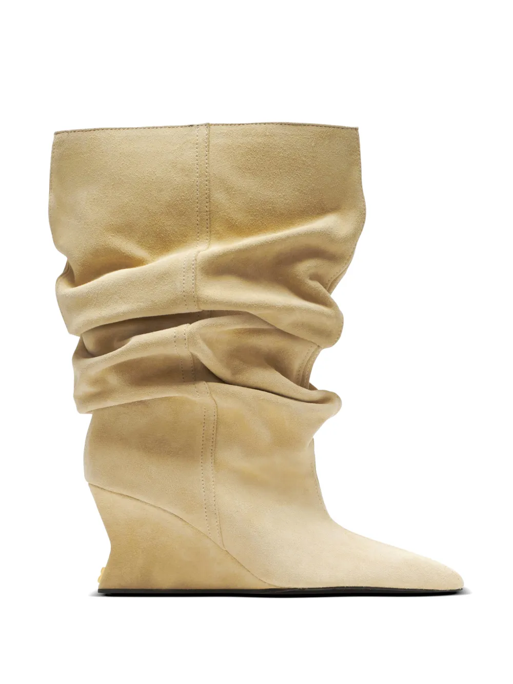 Balmain draped suede Wedge ankle boots - Nude