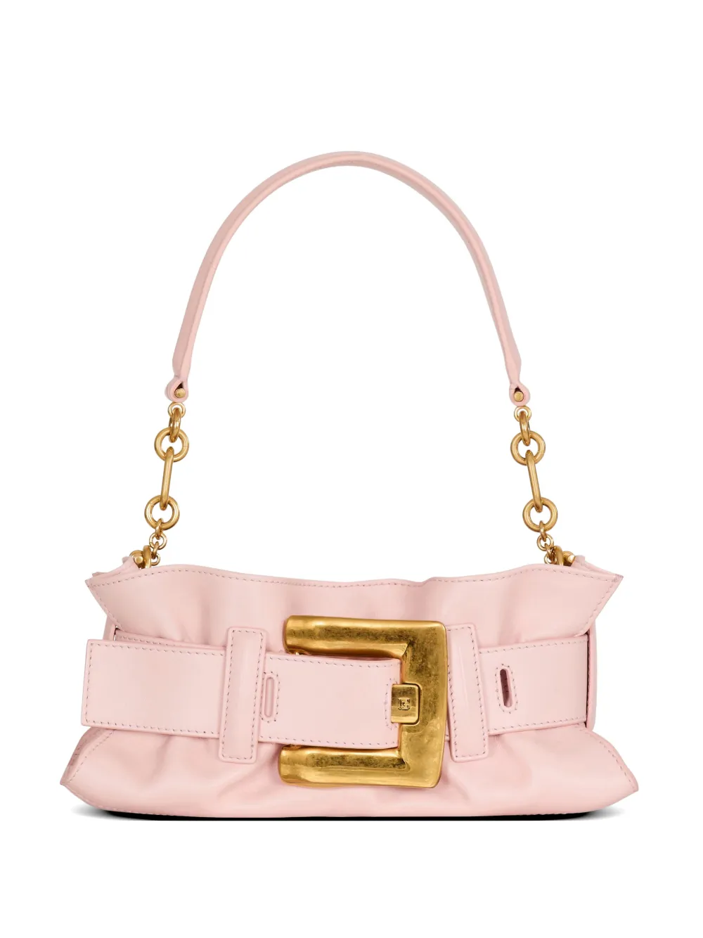 Balmain mini Anthem bag in smooth leather - Rosa