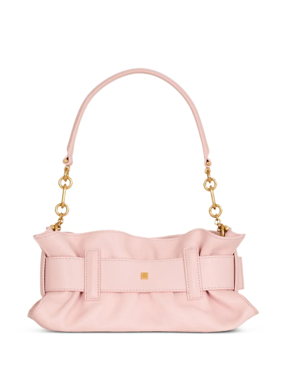 Balmain Anthem mini-tas van glad leer Roze