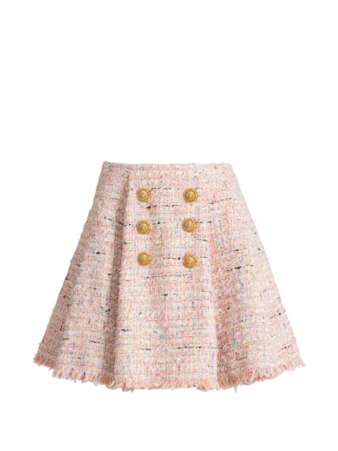Balmain flared Tweed skirt