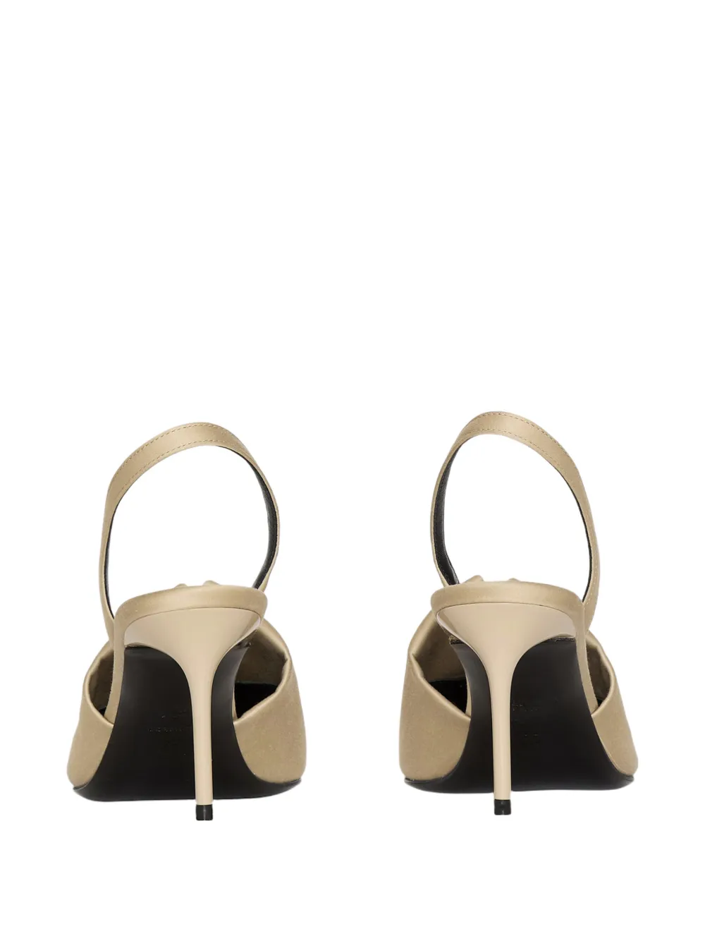 Balmain Katoenen gabardine slingbacks met piercing Beige