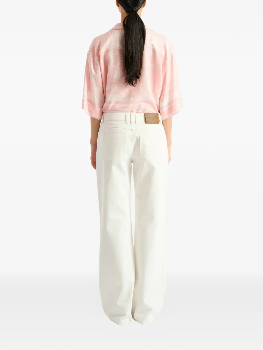Balmain Ruimvallende jeans Wit