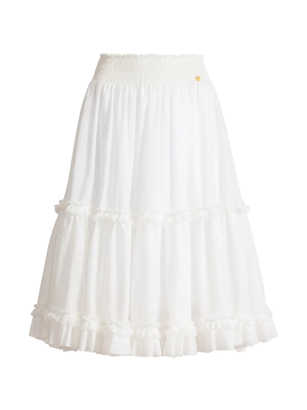 Balmain Gonna lunga con arricciatura - Bianco