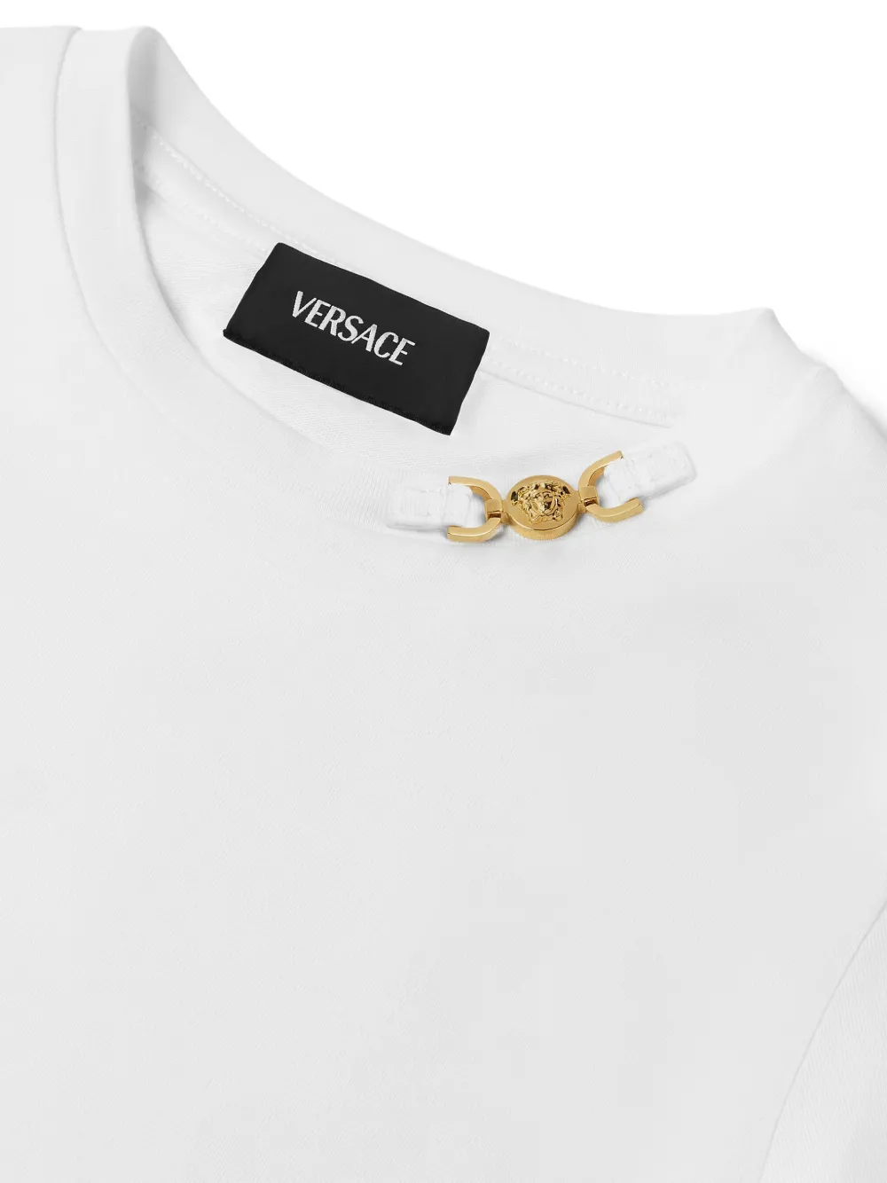 Versace Kids Katoenen jersey T-shirt Wit