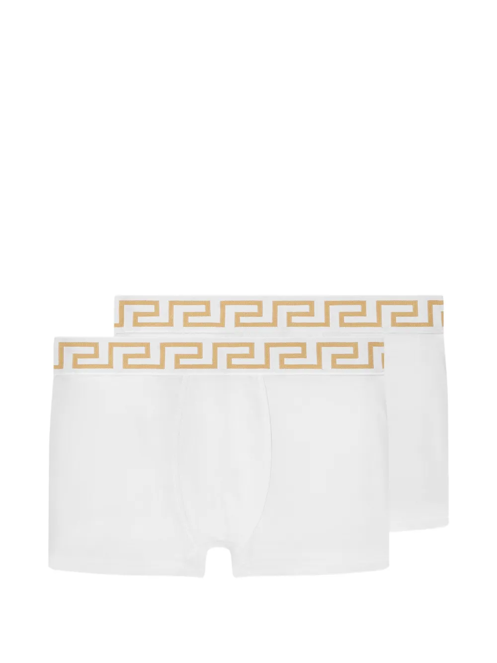 Versace Kids jacquard cotton-jersey trunks 2-pack - Weiß