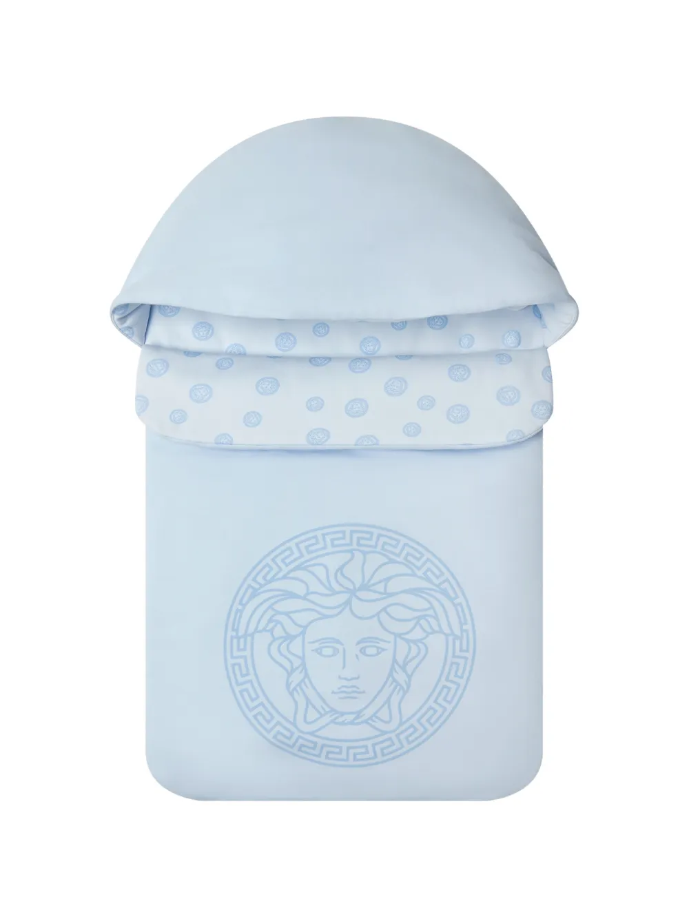 Versace Kids printed cotton-jersey padded nest - Blu