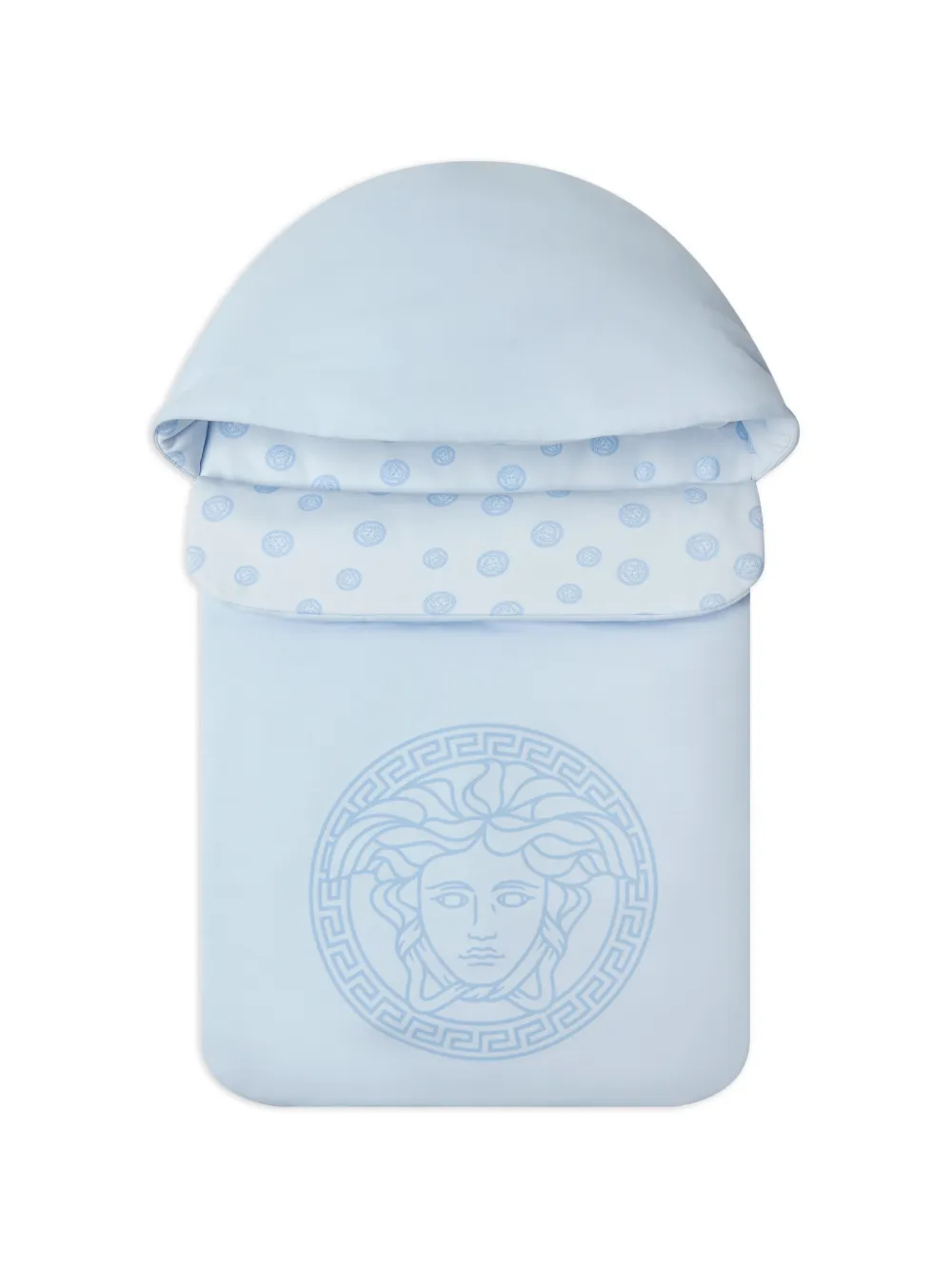 Versace Kids printed cotton-jersey padded nest - Blu