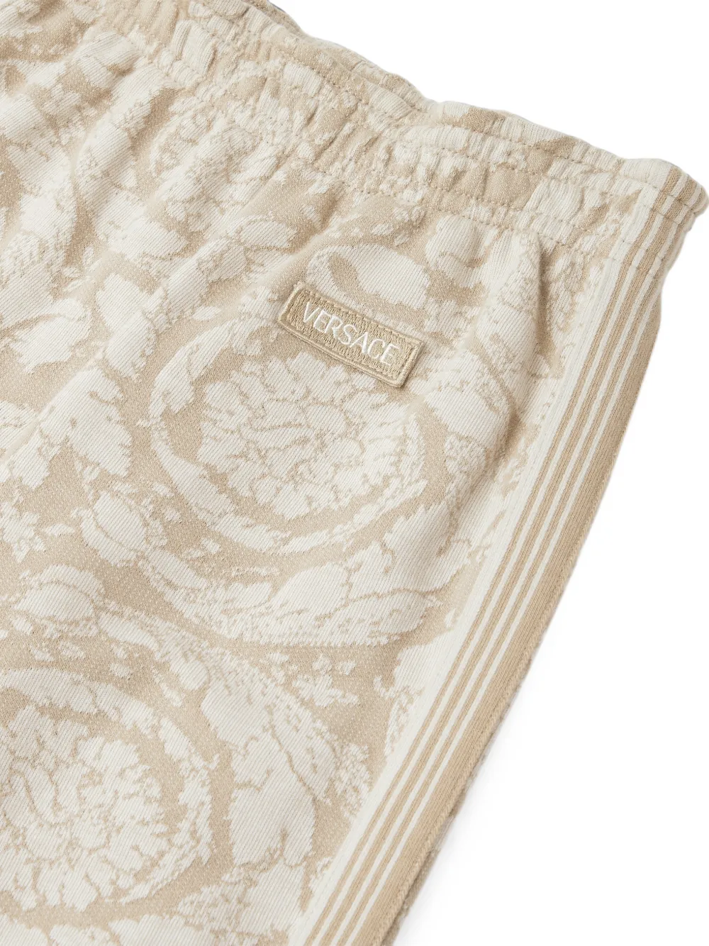 Versace Kids Trainingsbroek met barokprint Beige