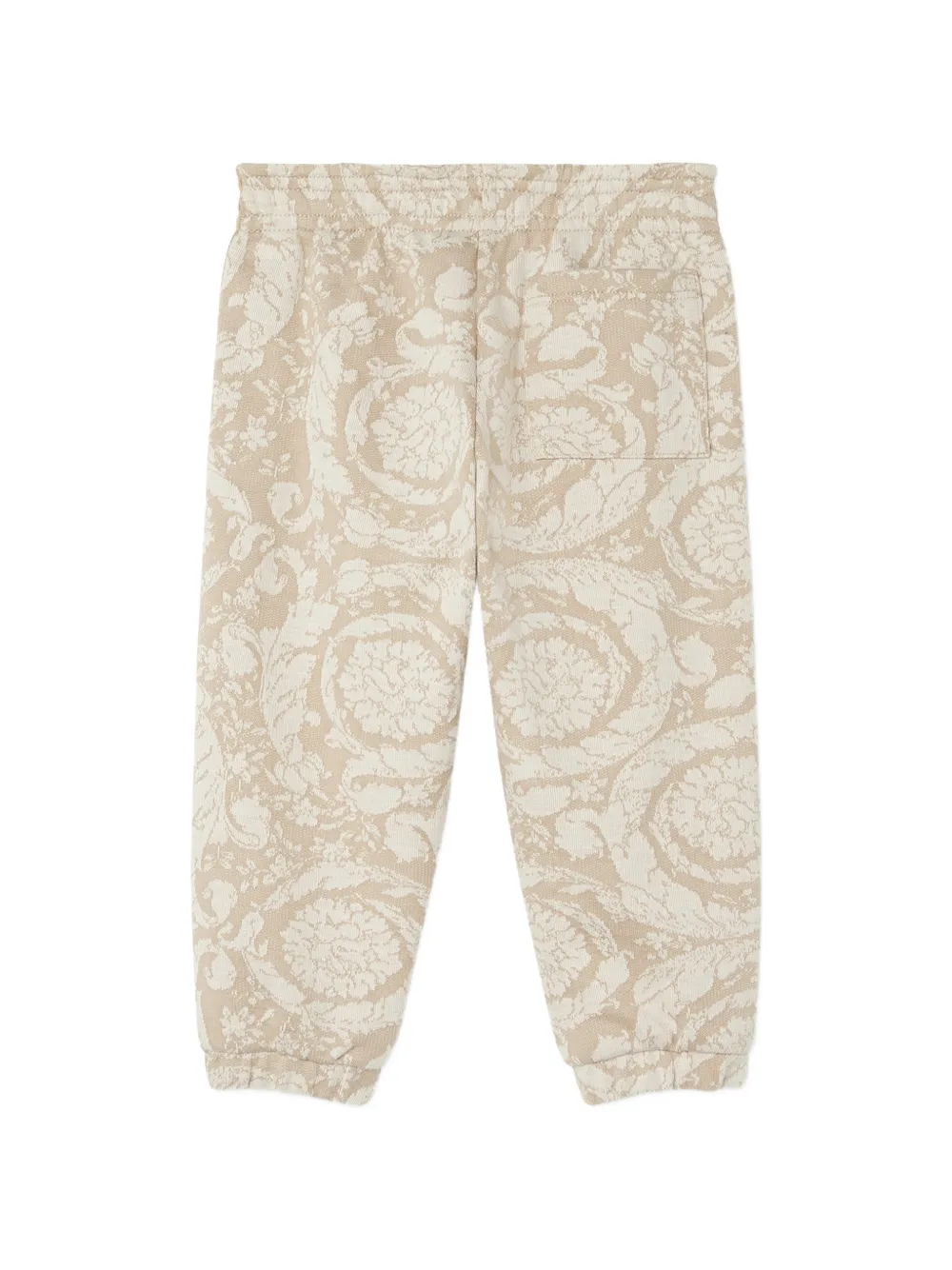 Versace Kids Trainingsbroek met barokprint Beige