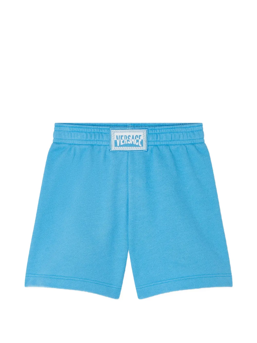 Versace Kids printed cotton-jersey sweat shorts - Blu