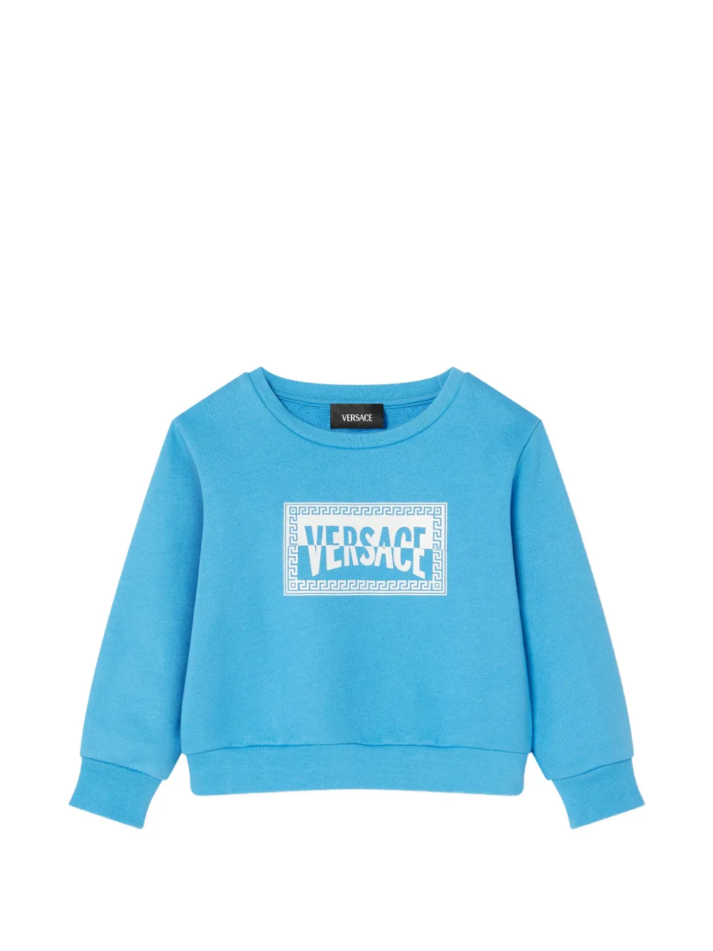 Versace Kids kids printed cotton-jersey sweatshirt - Blu