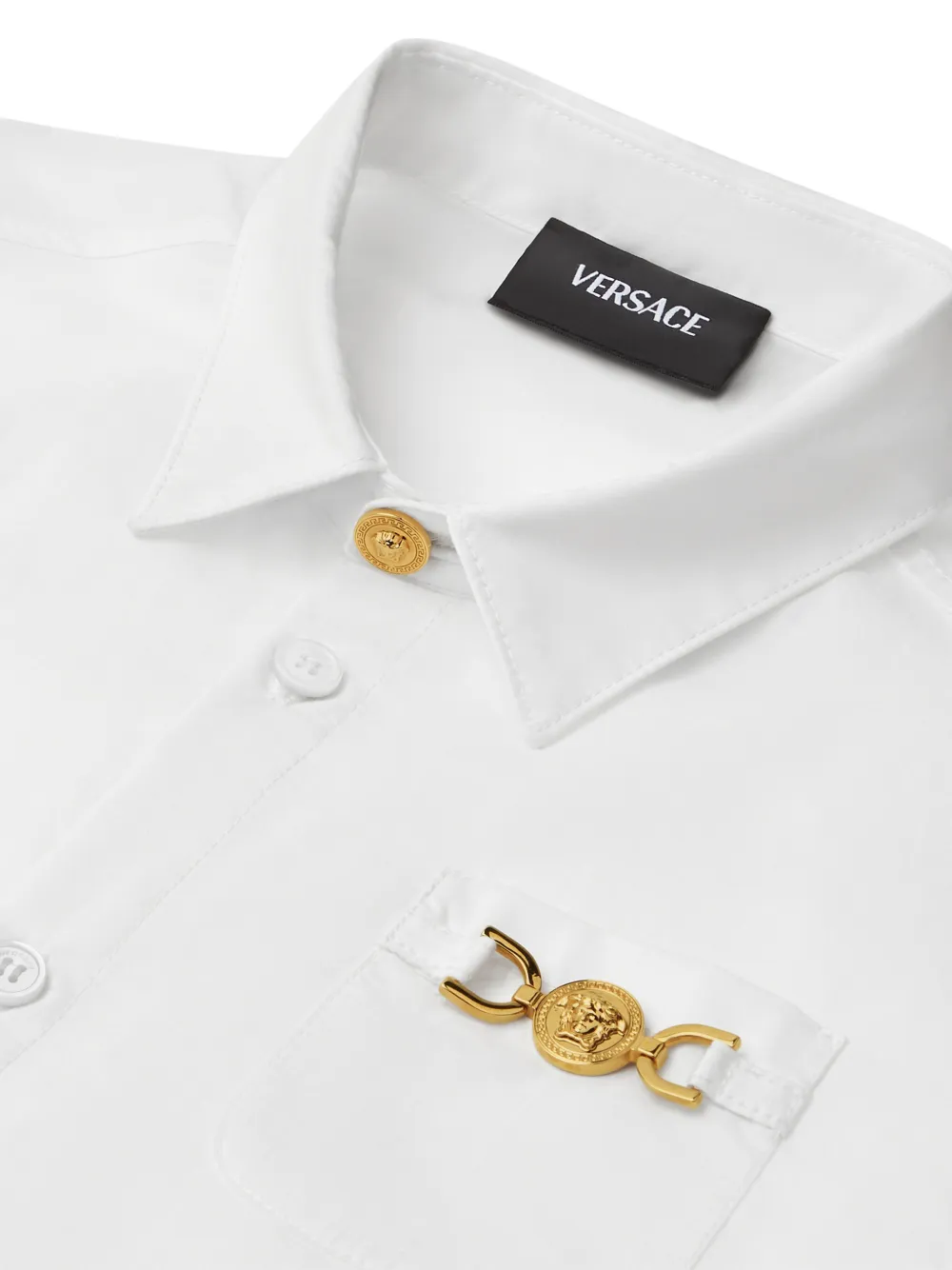 Versace Kids Popeline overhemd Wit
