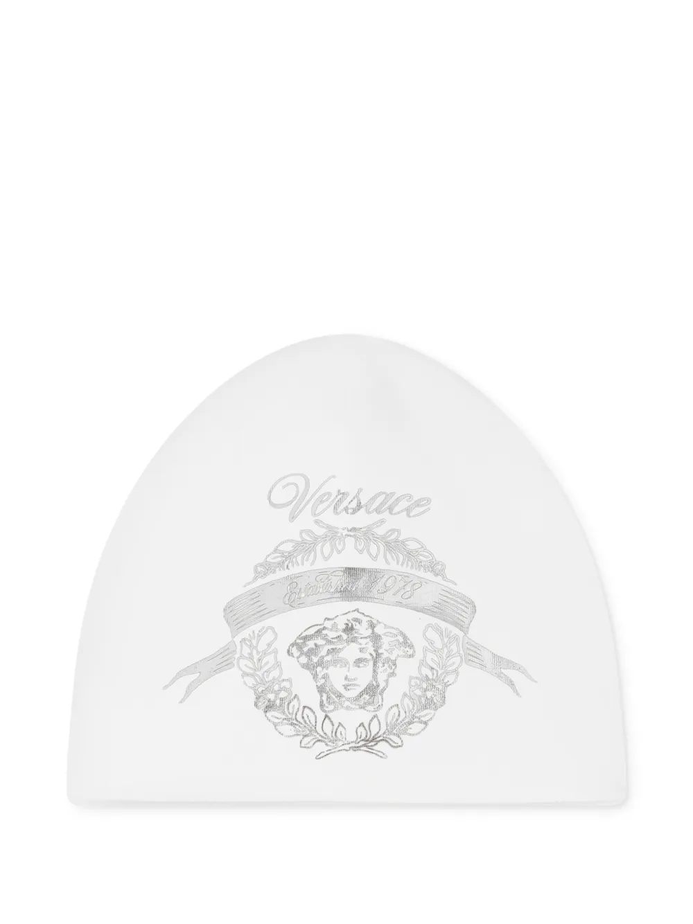 Versace Kids printed cotton-jersey cap - Bianco