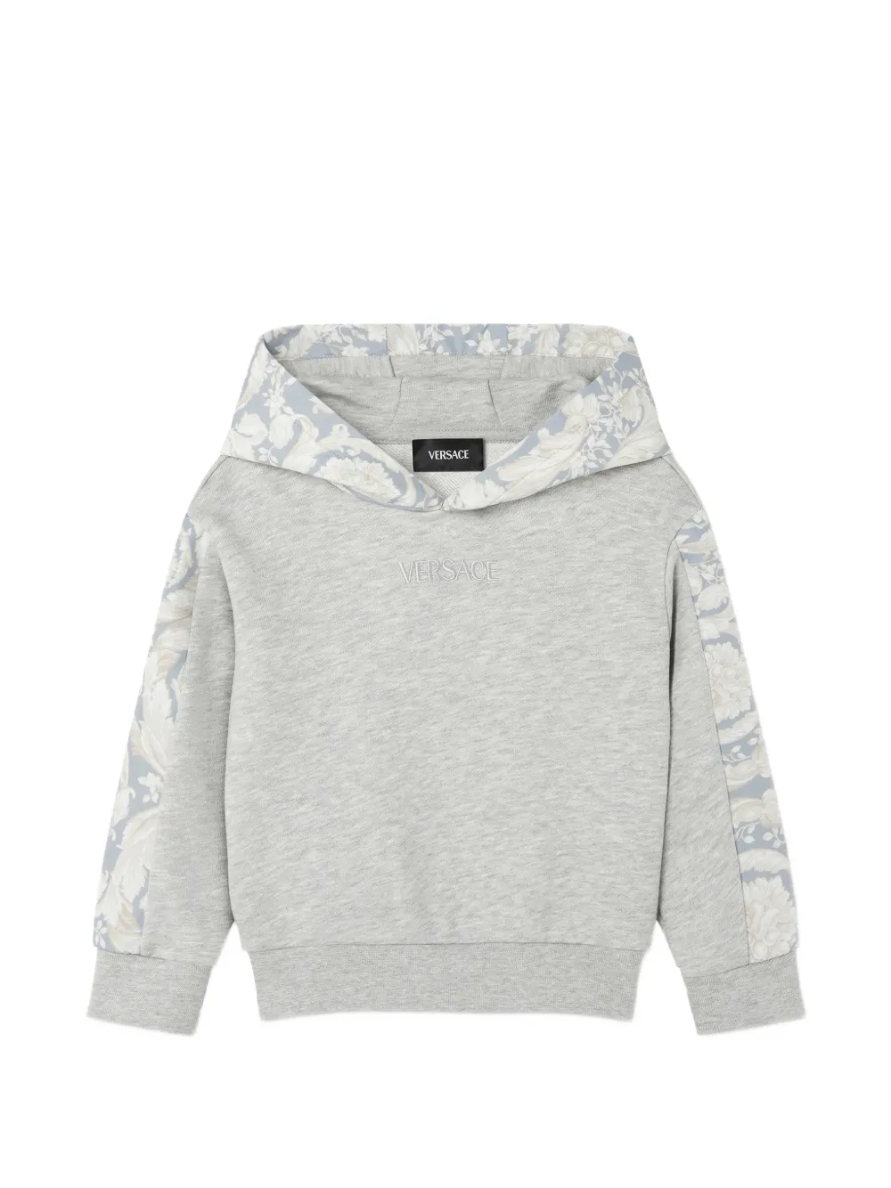 Versace Kids kids printed cotton-jersey hoodie - Grigio