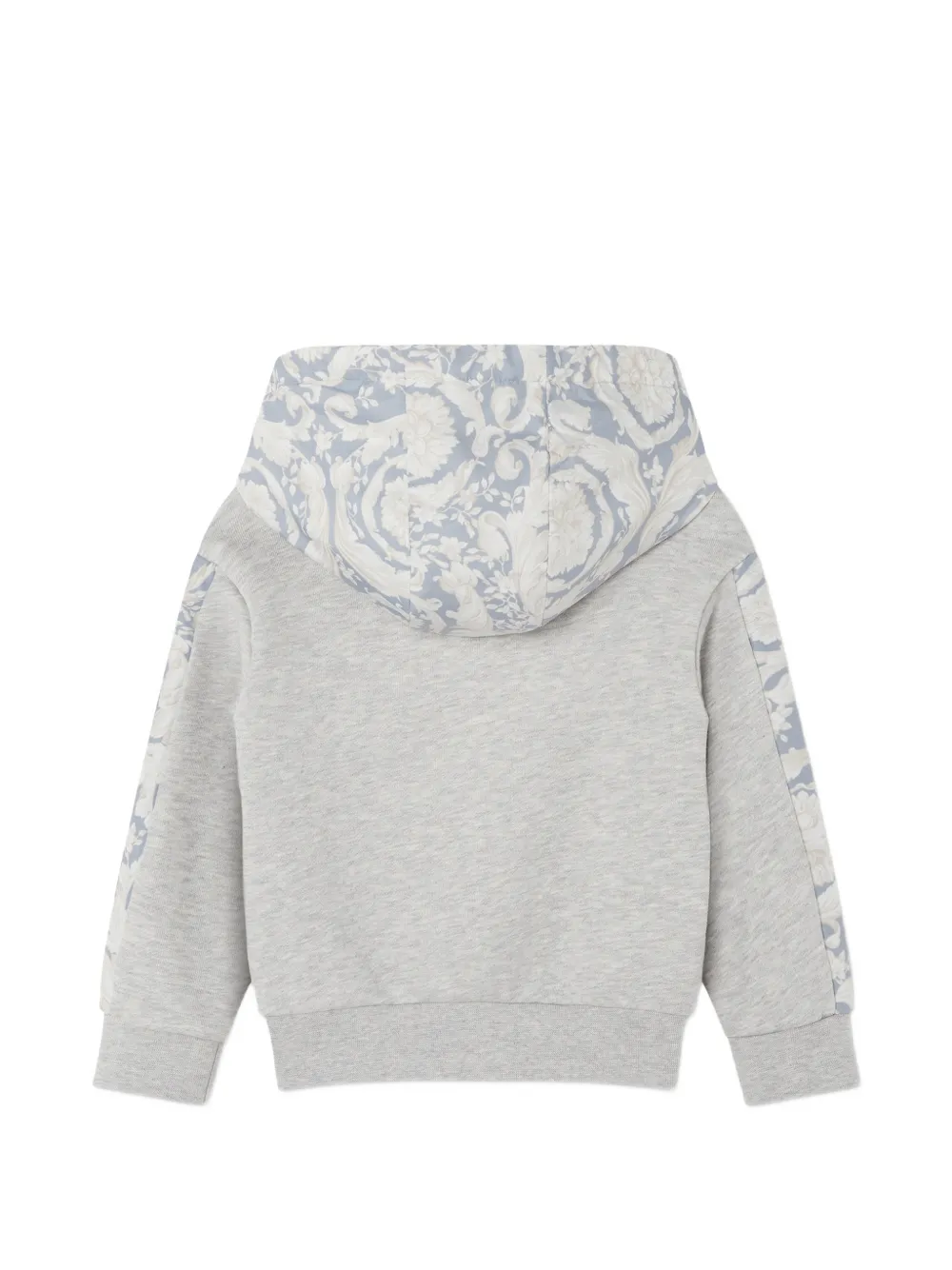 Versace Kids Katoenen-jersey hoodie met print Grijs
