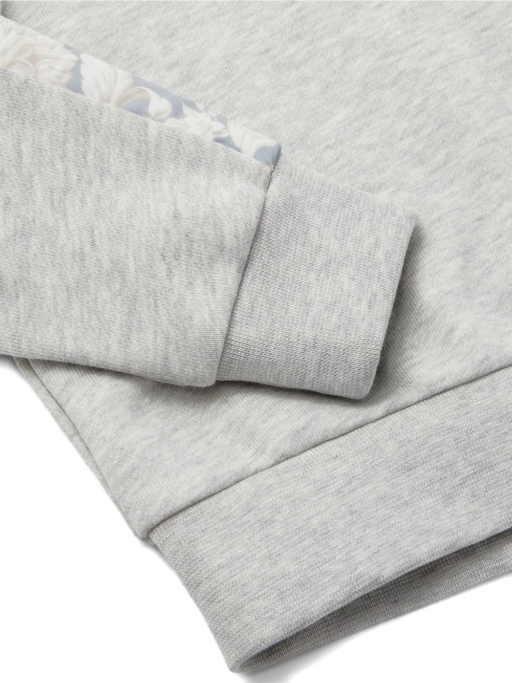 Versace Kids Katoenen-jersey hoodie met print Grijs