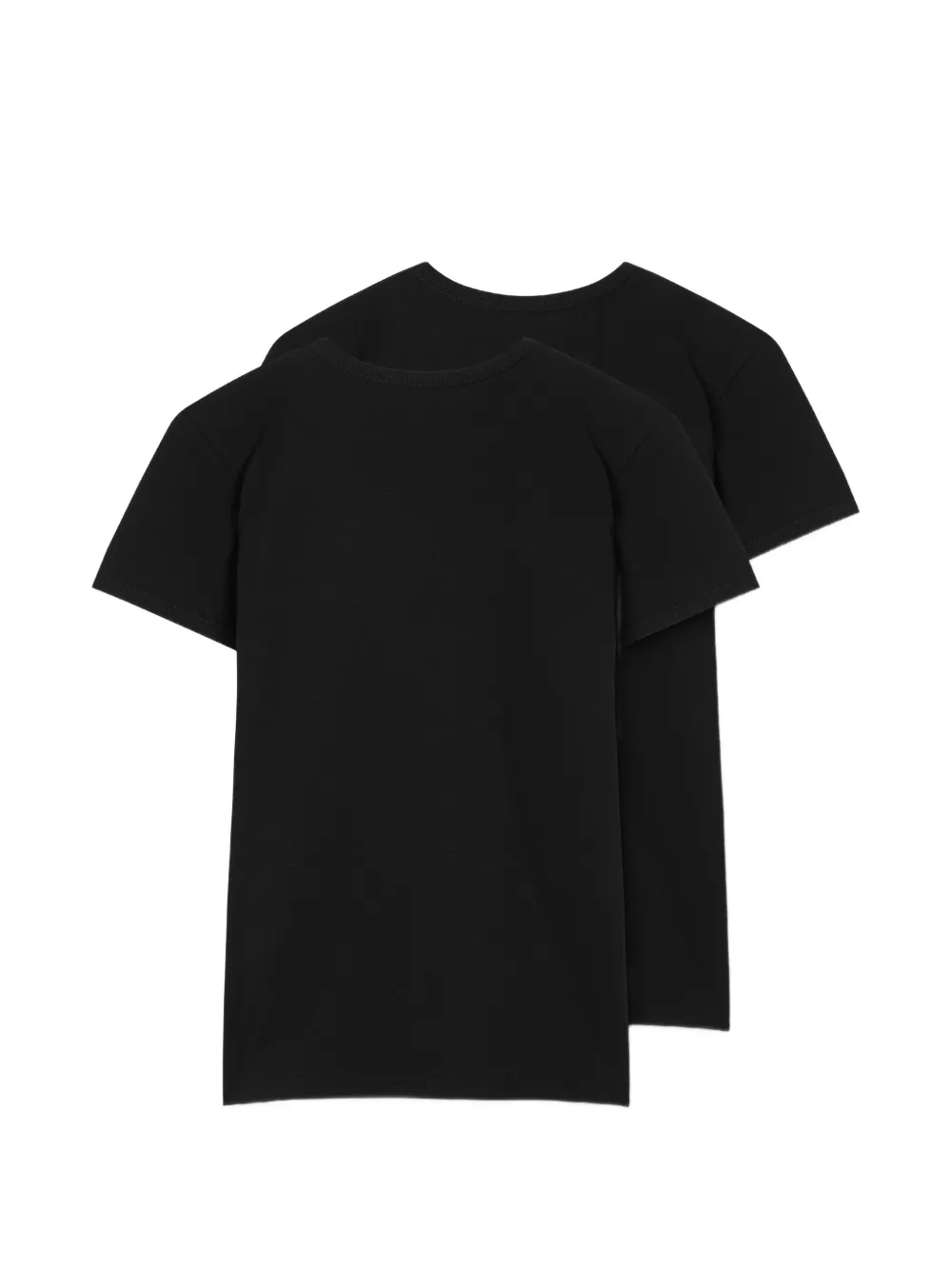 Versace Kids Set van twee katoenen jersey onderhemden met print Zwart