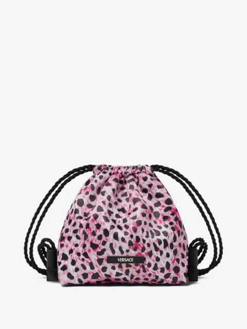 Versace Kids printed twill bucket backpack