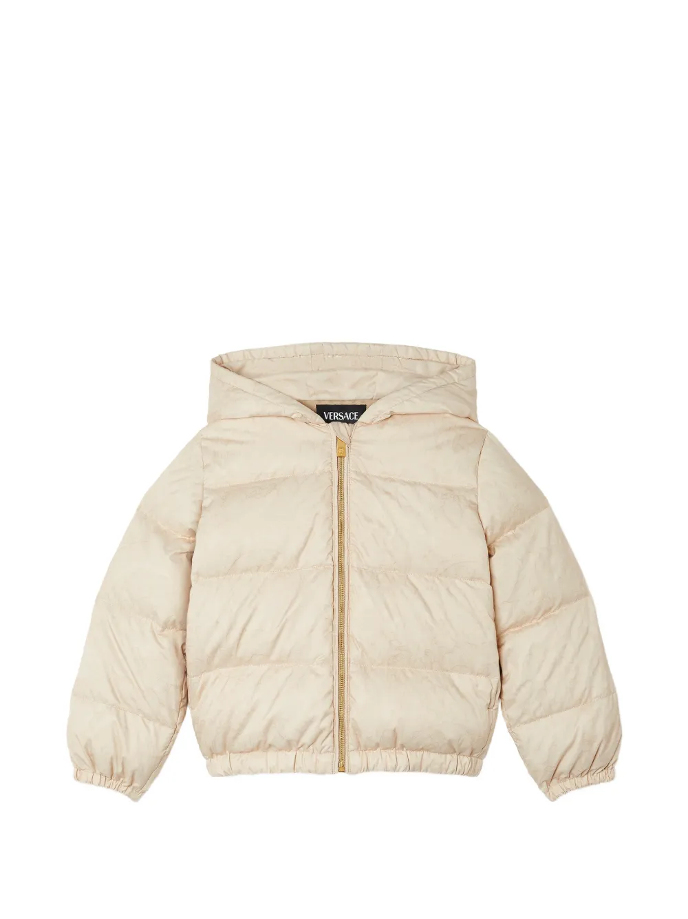 Versace Kids Barocco-print hooded jacket - Toni neutri