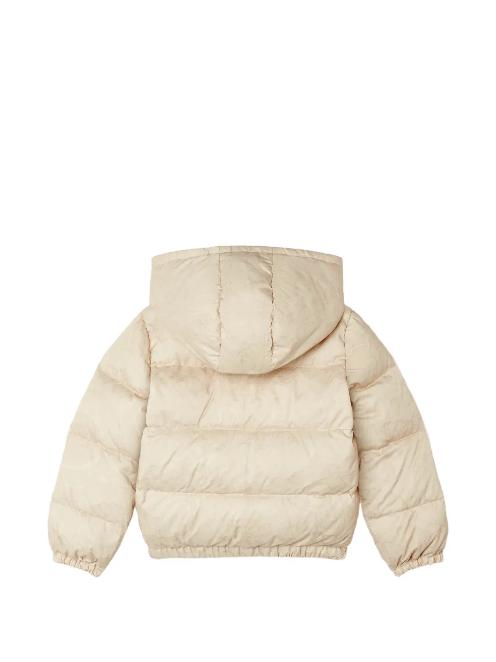 Versace Kids Jacquard nylon donsjack Beige
