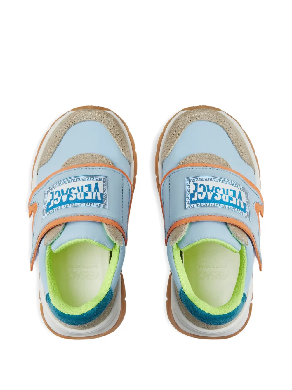 Versace Kids Sneakers met print Blauw