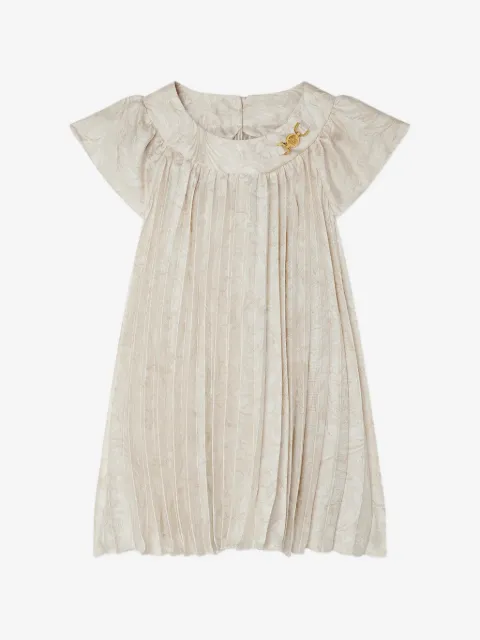 Versace Kids short-sleeved pleated dress