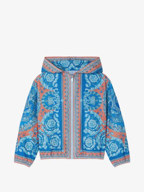 Versace Kids printed windbreaker jacket 