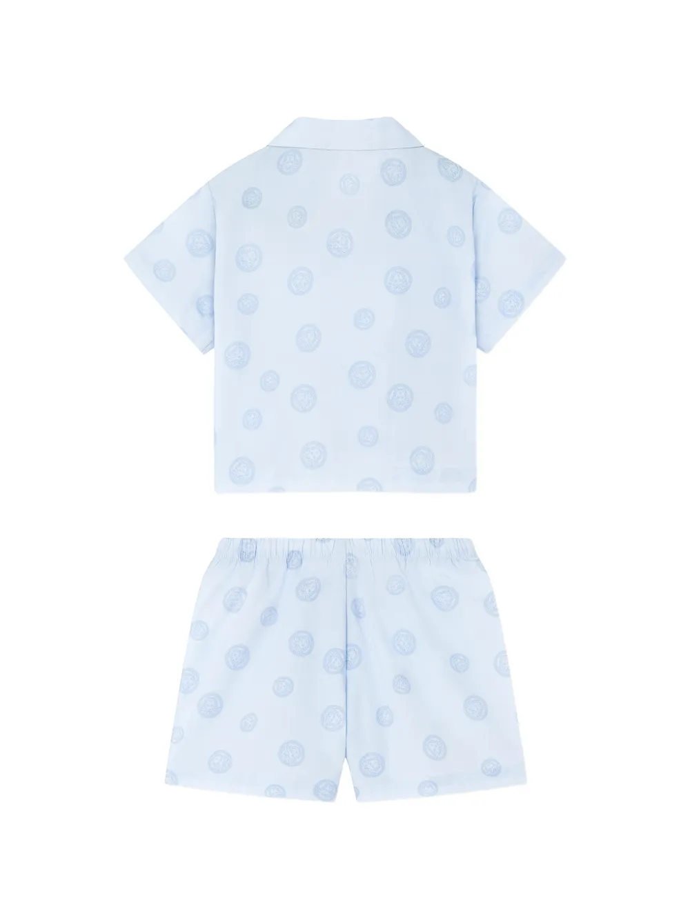  Versace Kids Set De Camisa Estampada - Azul 