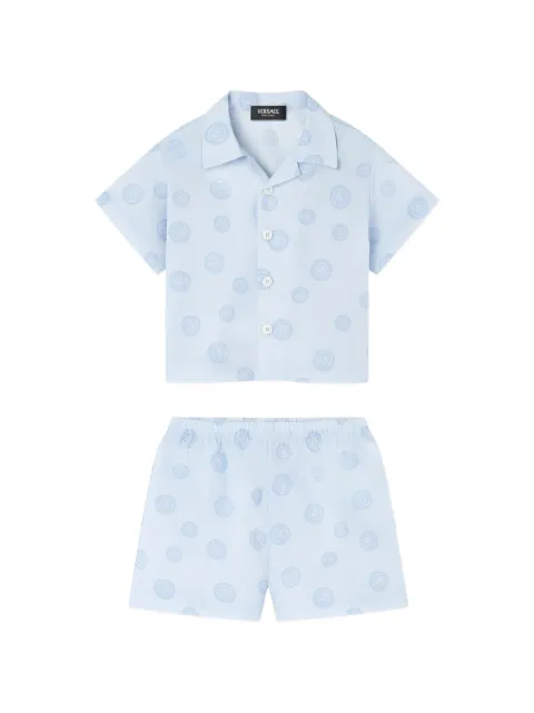 Versace Kids printed cotton-poplin shirt set