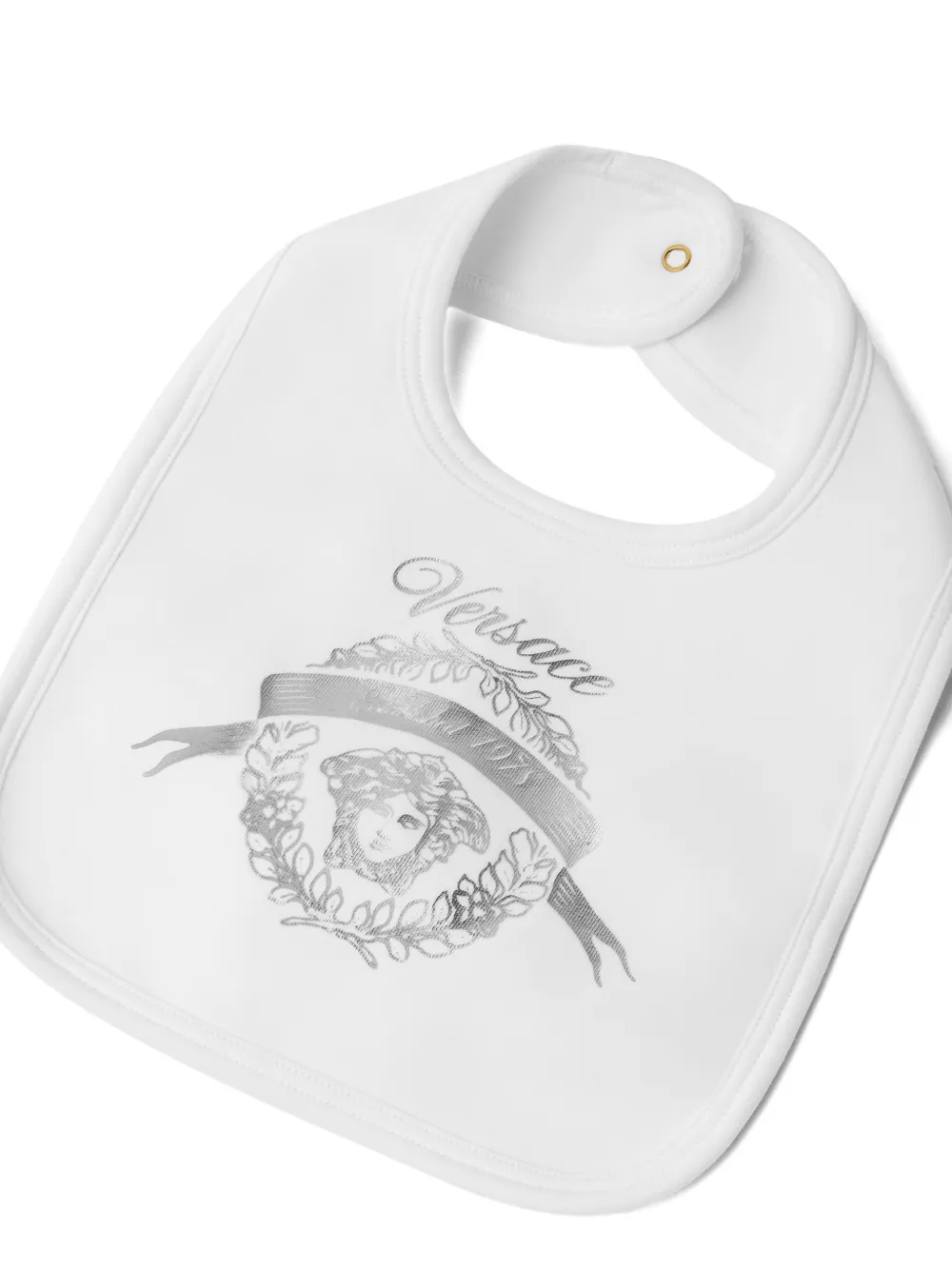 Versace Kids Katoen-jersey slabbetje met print Wit
