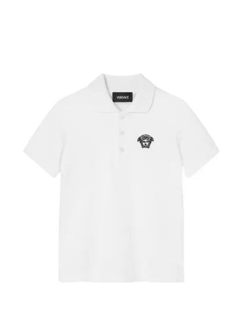 Versace Kids kids embroidered cotton-piqué polo