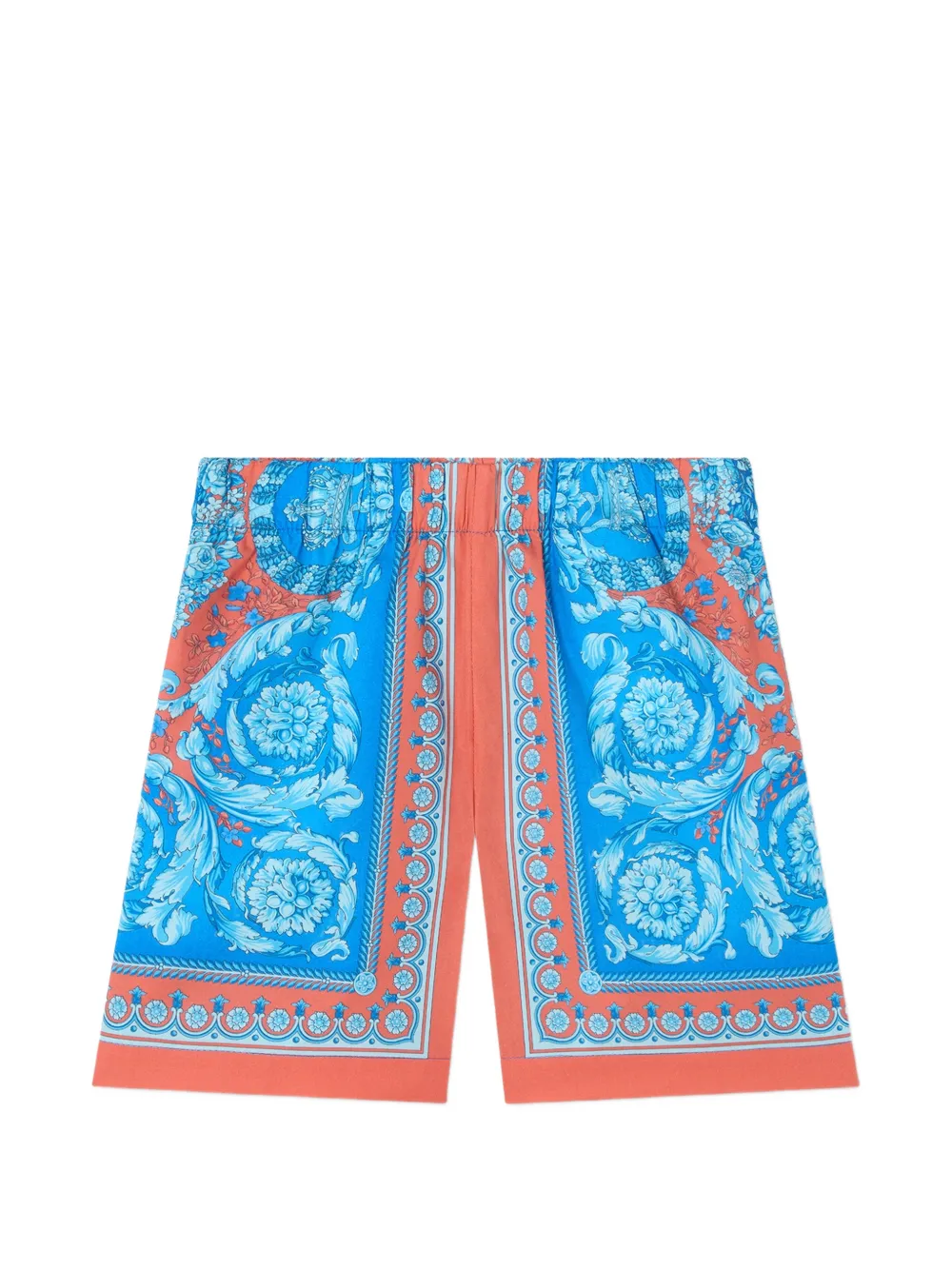 Versace Kids kids printed cotton-poplin shorts - Blu
