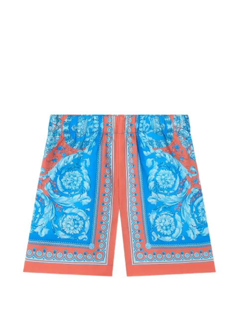 Versace Kids kids printed cotton-poplin shorts