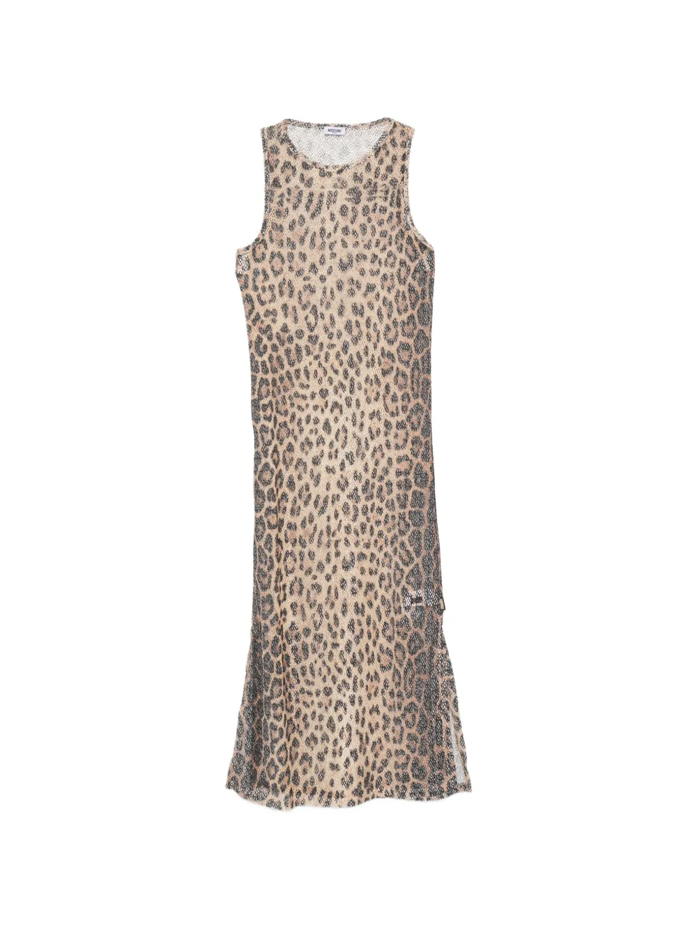 Moschino leopard-print midi dress - Nude