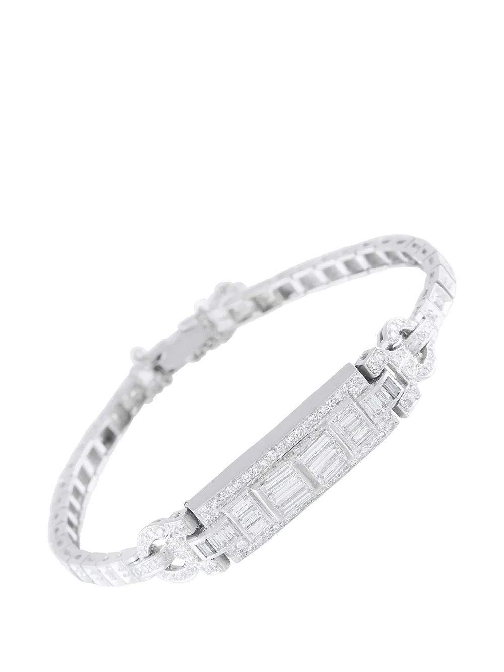 LB Exclusive Art Deco diamond 2.40ct platinum bracelet - Argento
