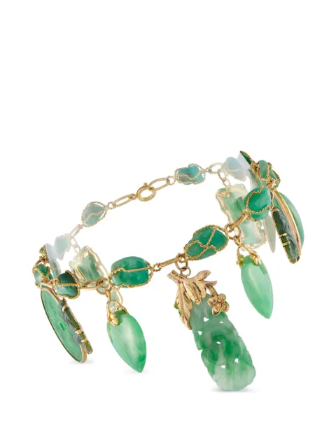 LB Exclusive Charm Jade 9K yellow gold bracelet