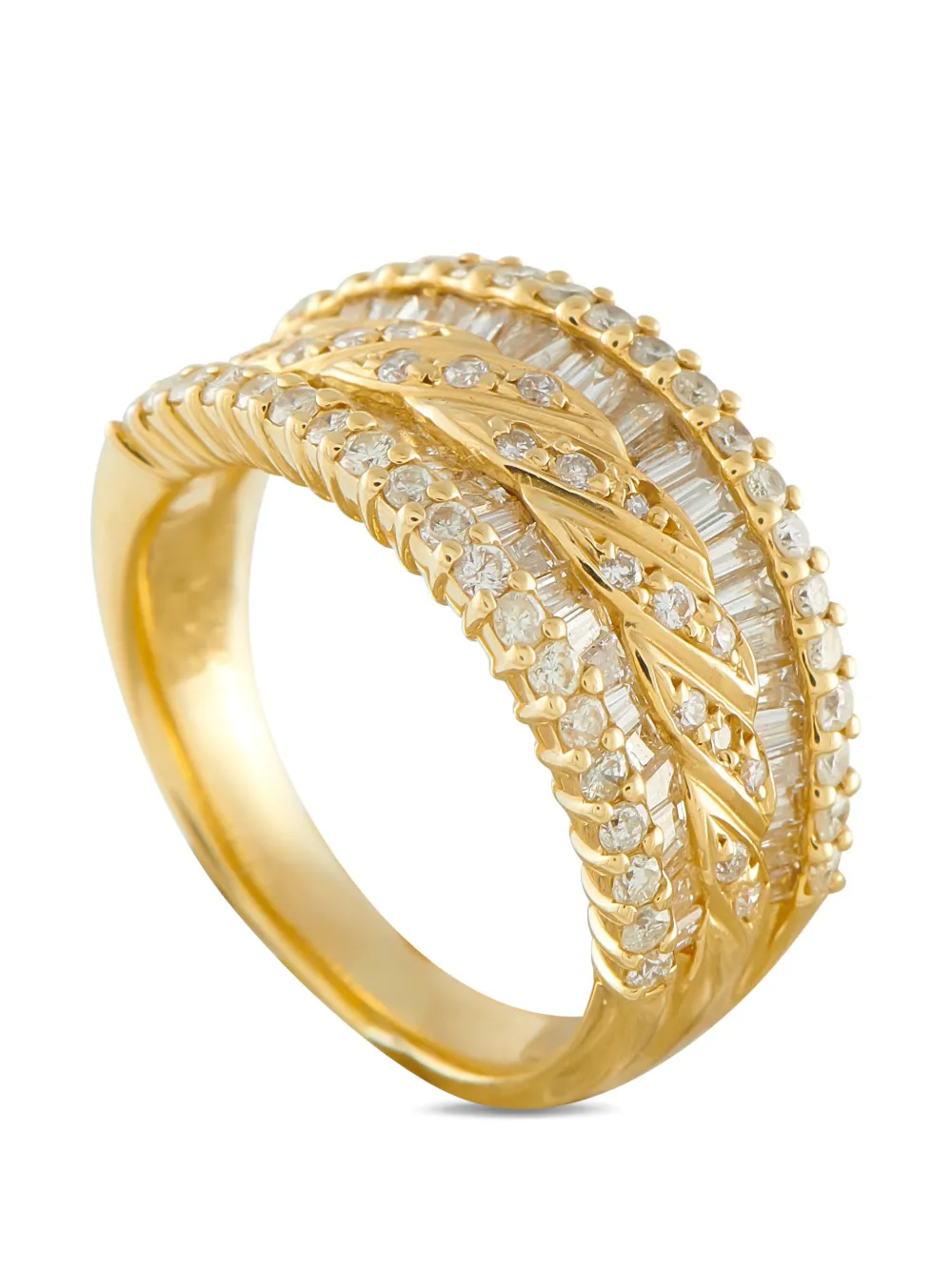 LB Exclusive Intricate diamond 1.53ct 18K yellow gold ring