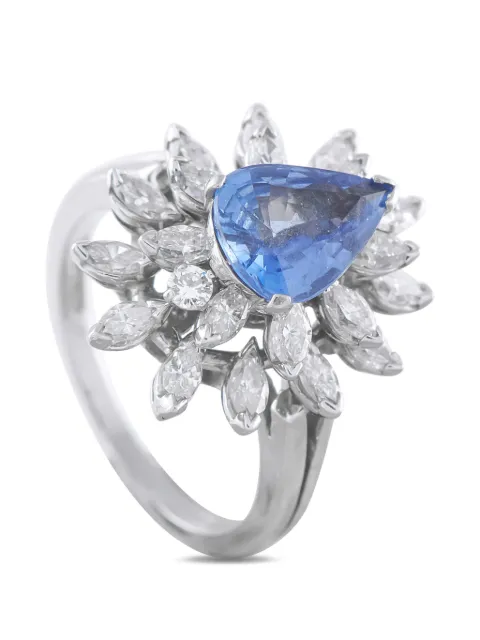 Tiffany & Co. sapphire diamond platinum ring