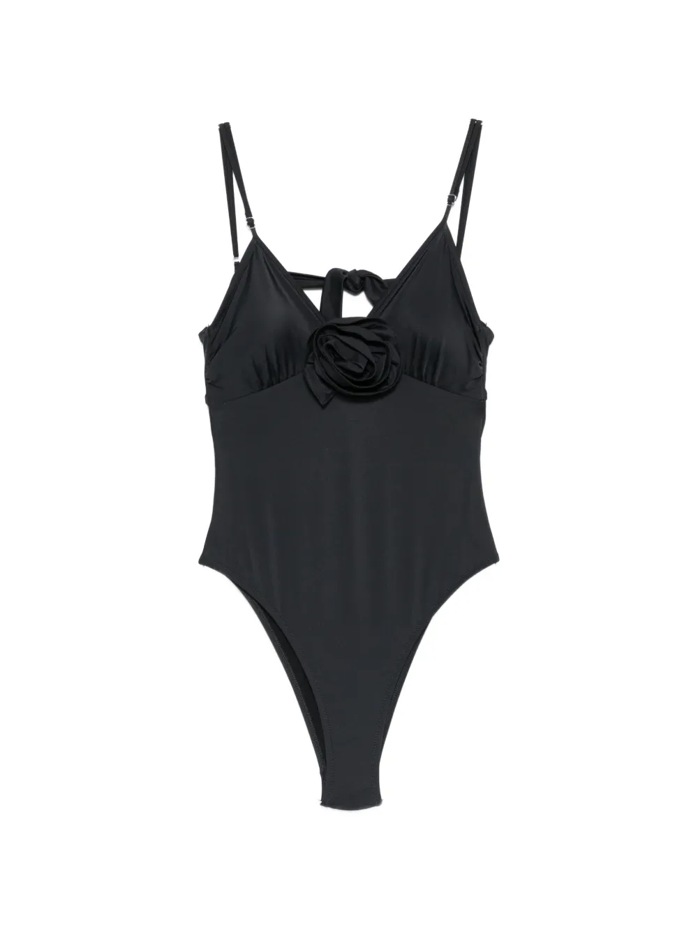 Moschino floral-appliqué swimsuit - Nero