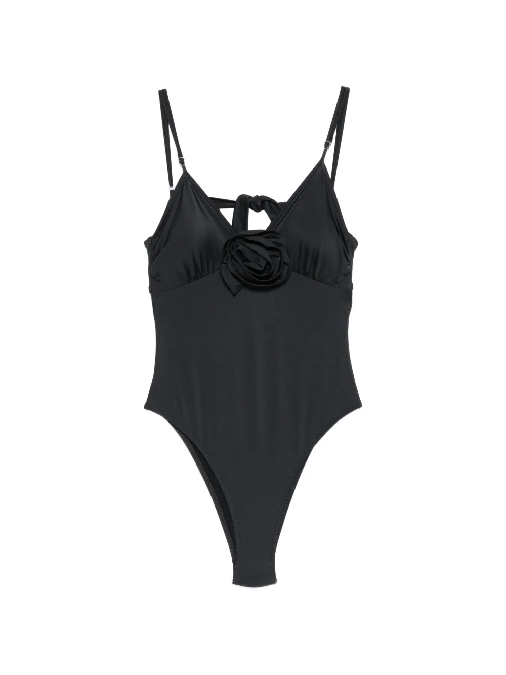 Moschino floral-appliqué swimsuit - Nero