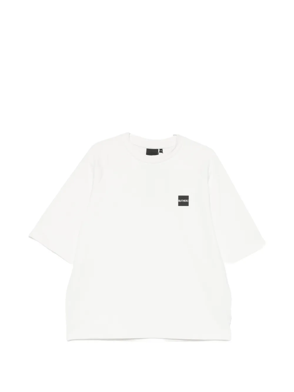 OUTHERE logo-patch raglan-sleeve T-shirt - Bianco