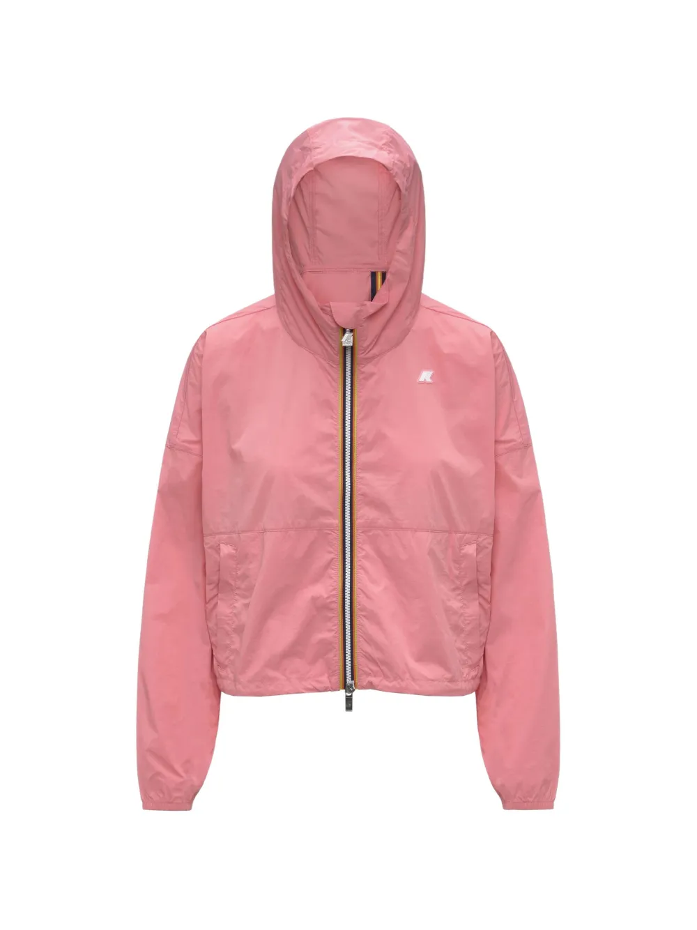 K-Way zip-up cropped jacket - Rosa